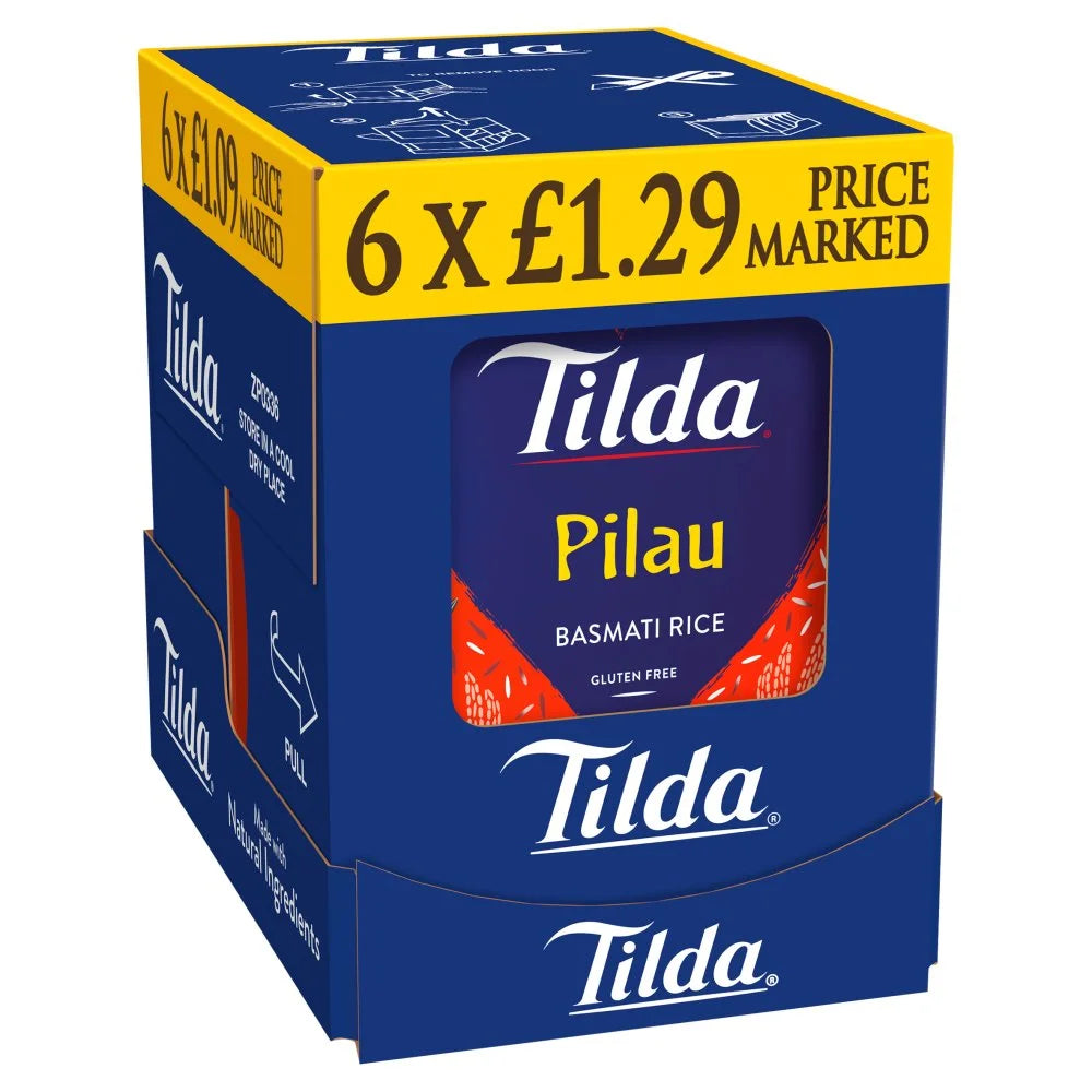 Tilda Classics Pilau Basmati Rice 250g, front of pack