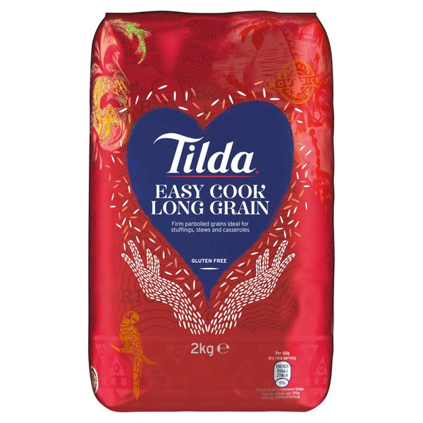 Tilda Easy Cook Long Grain Rice 2kg, front of pack