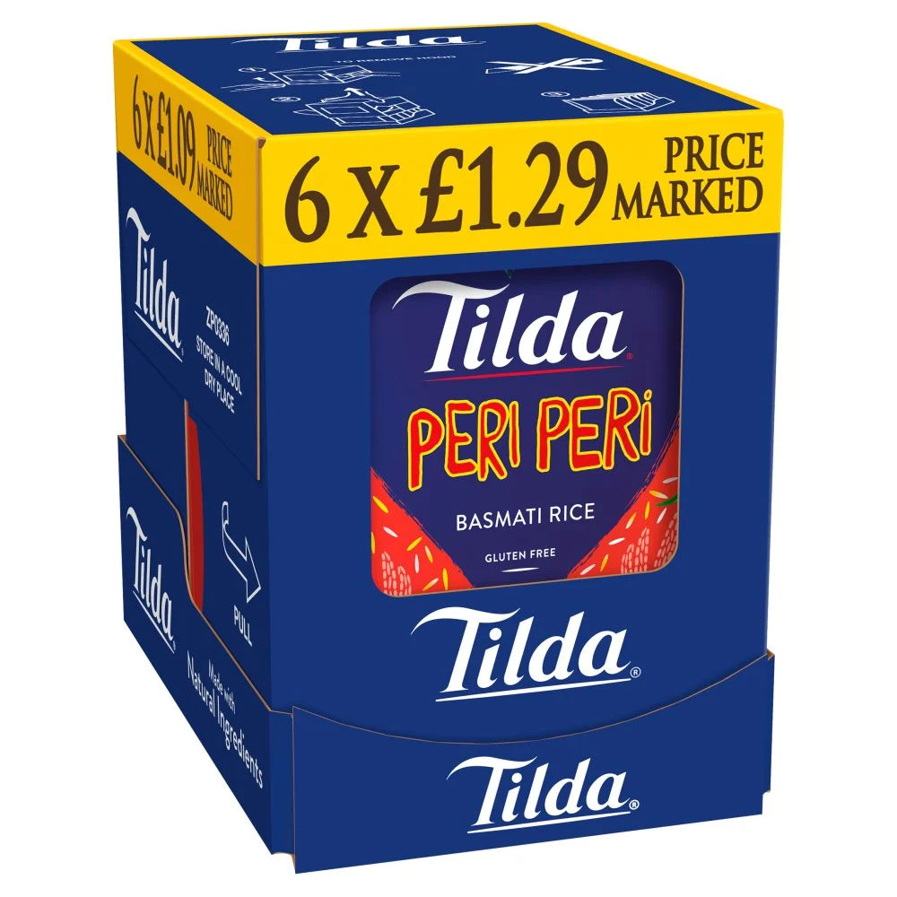 Tilda Peri Peri Basmati Rice 250g, front of pack