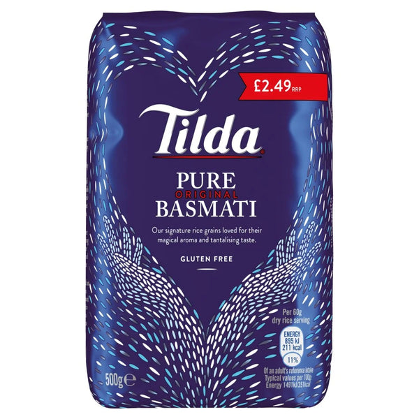 Tilda Pure Original Basmati Rice 500g, front of pack