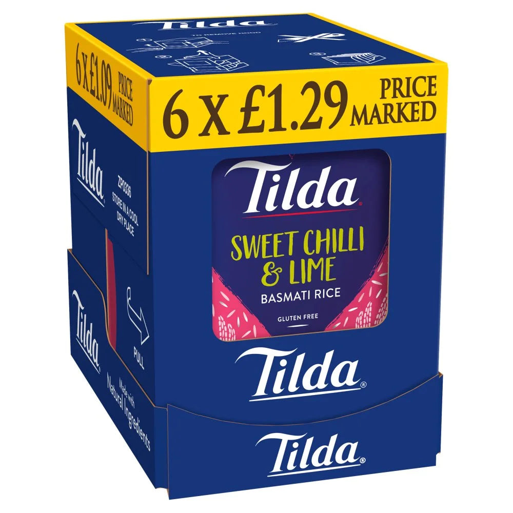 Tilda Sweet Chilli & Lime Basmati Rice 250g, front of pack