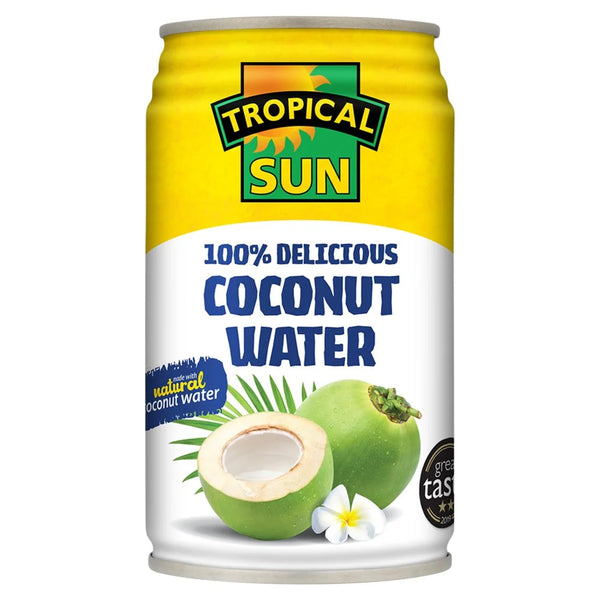 Tropical Sun 100% Delicious Coconut Water 330ml, front of pack