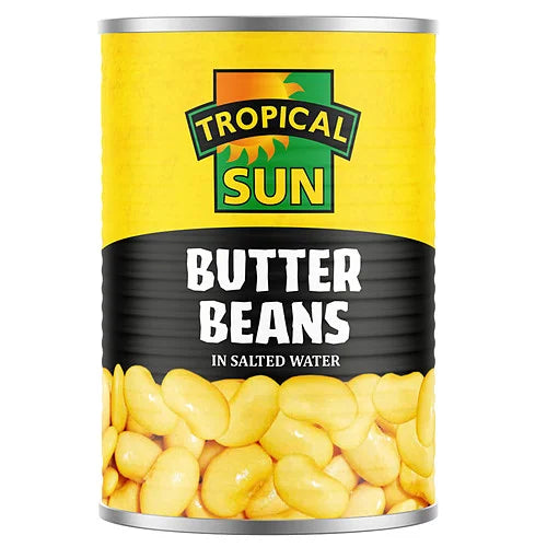 Tropical Sun Butter Beans in Salted Water 400g, front of pack
