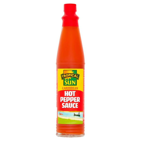Tropical Sun Caribbean Hot Pepper Sauce 85ml, front of pack