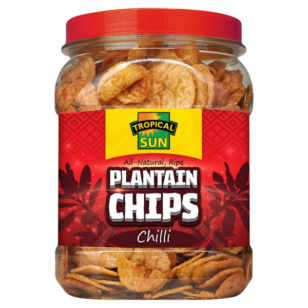 Tropical Sun Chilli Plantain Chips 450g, front of pack