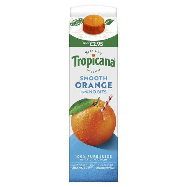 Tropicana Long Life Pure Smooth Orange Juice 850ml, front of pack