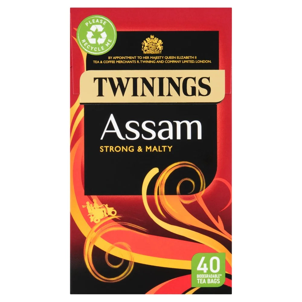 Twinings Assam 40 Tea Bags 100g, front of pack