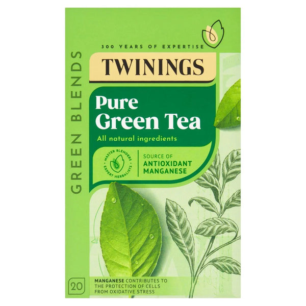 Twinings Pure Green Tea 20 tea bags, front of pack