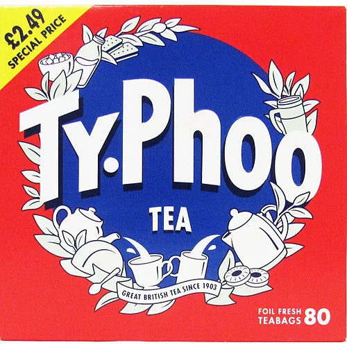 Typhoo Tea Bags 80s, front of pack