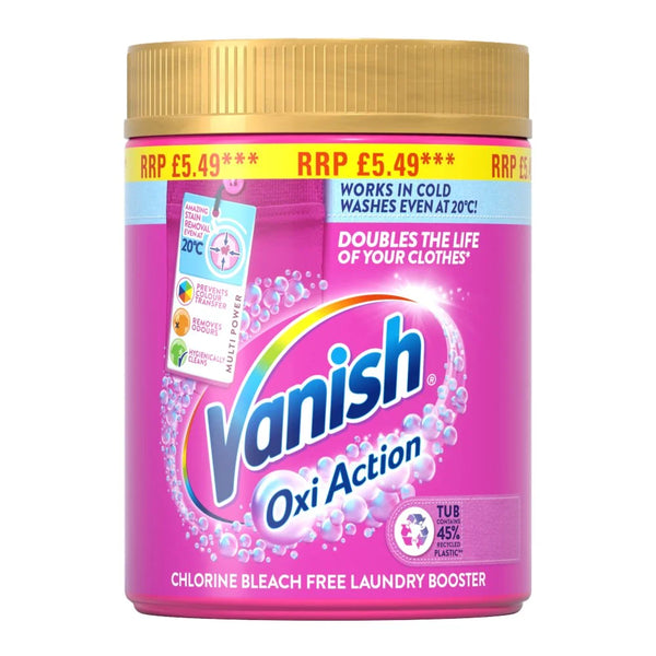 Vanish Laundry Booster and Stain Remover Powder Colours 470g, front of pack