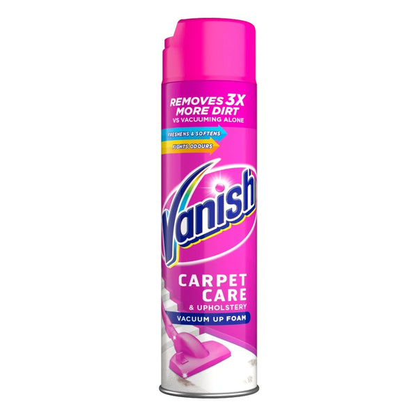 Vanish Oxi Action Carpet Care Vacuum Up Foam 600ml, front of pack