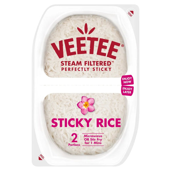 Veetee Steam Filtered Sticky Rice 2 x 130g, front of pack