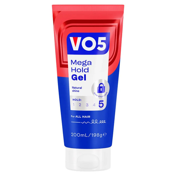 VO5 Mega Hold Gel 200ml, front of pack