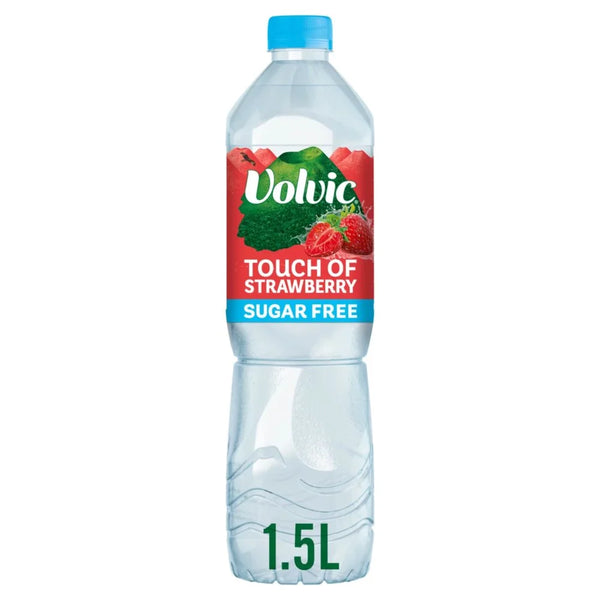 Volvic Touch of Fruit Strawberry still flavoured water 1.5L, front of pack
