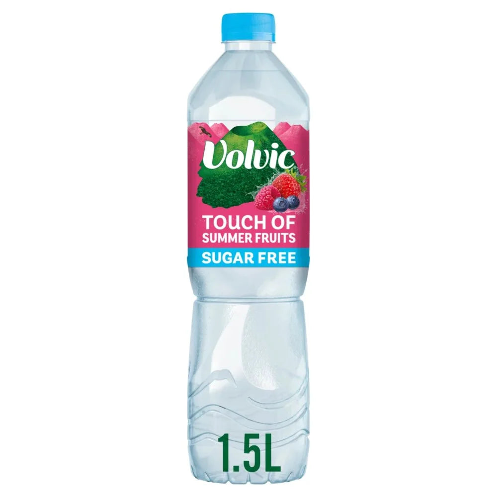 Volvic Touch of Fruit Summer Fruits Sugar Free Still Flavoured Water 1.5L, front of pack