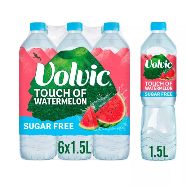 Volvic Touch of Fruit Watermelon Sugar Free Still Flavoured Water 1.5L, front of pack