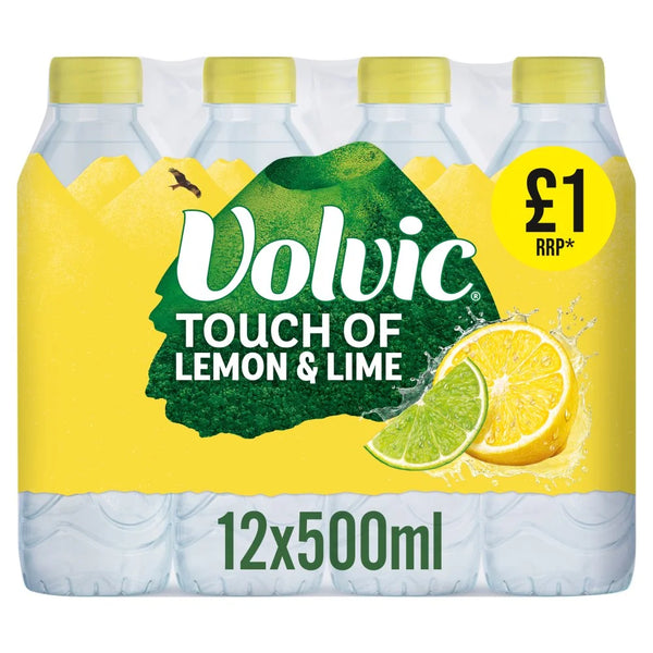 Volvic Touch of Lemon and Lime 500ml, front of pack