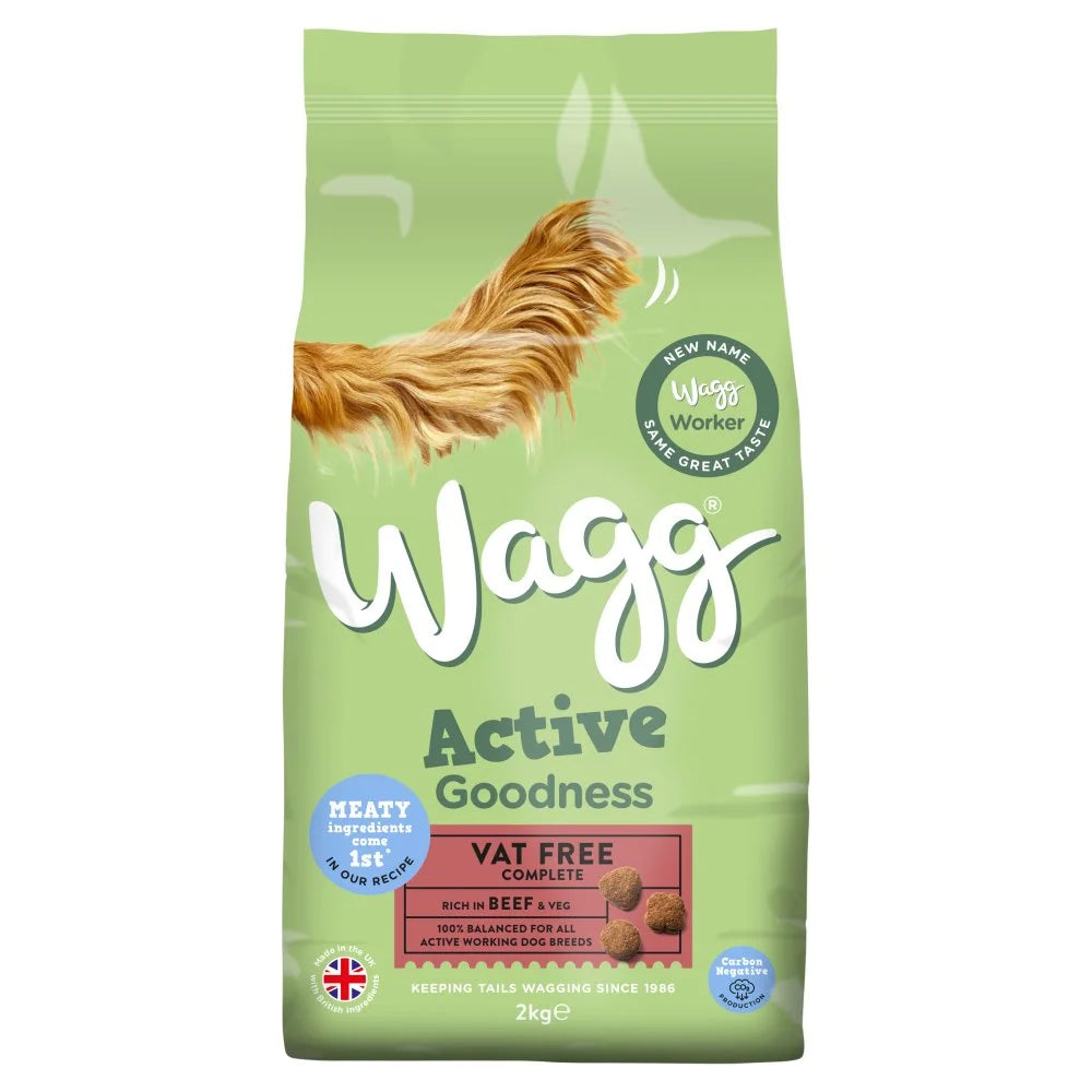 Wagg Active Goodness Complete Rich in Beef and Veg 2kg, front of pack