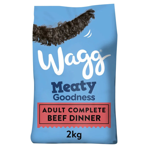 Wagg Meaty Goodness Adult Complete Beef Dry Dog Food 2kg, front of pack