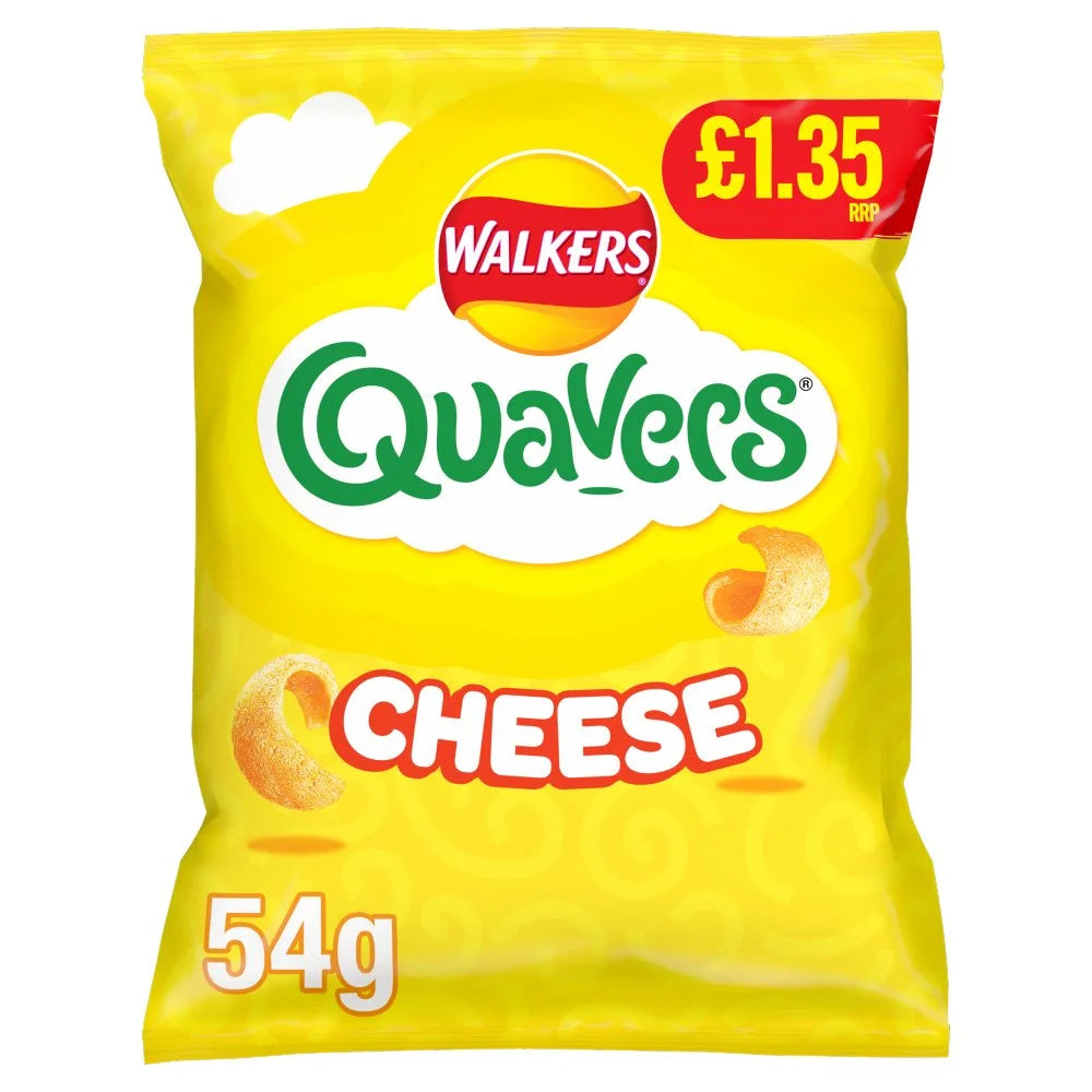 Walkers Quavers Cheese snacks 54g, front of pack