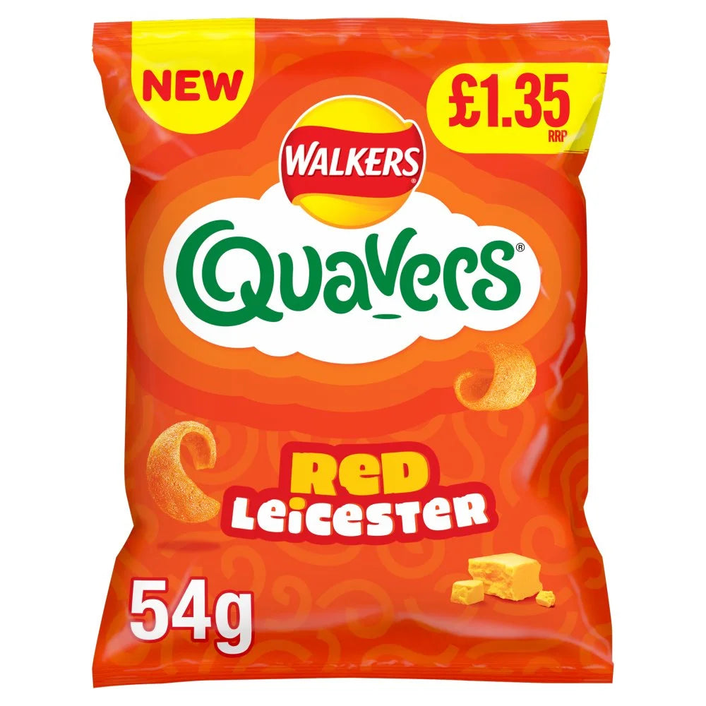 Quavers Red Leicester Cheese Sharing Crisps 54g, front of pack