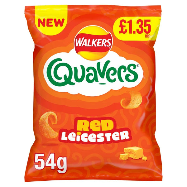 Quavers Red Leicester Cheese Sharing Crisps 54g, front of pack