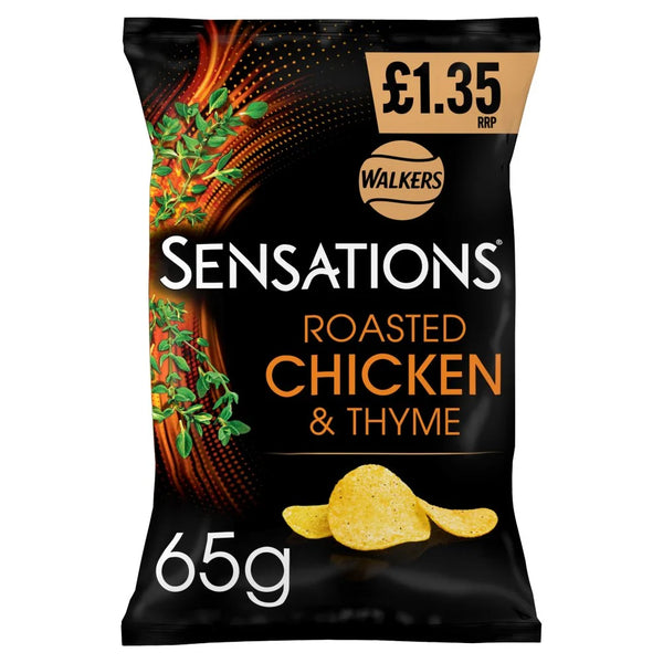 Walkers Sensations Chicken and Thyme Sharing Crisps 65g, front of pack
