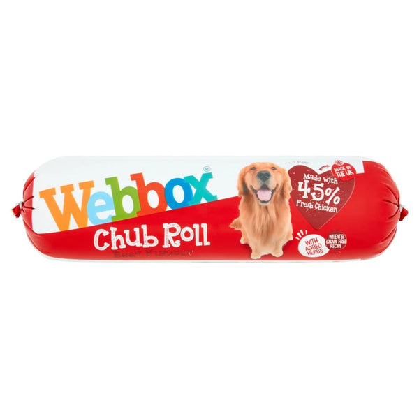 Webbox Chub Roll Beef Flavour 720g, front of pack