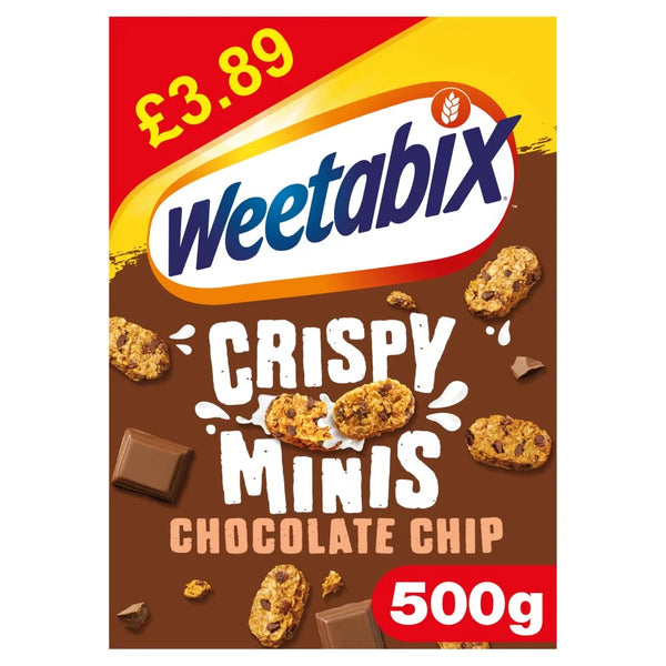 Weetabix Crispy Minis Chocolate Chip 500g, front of pack