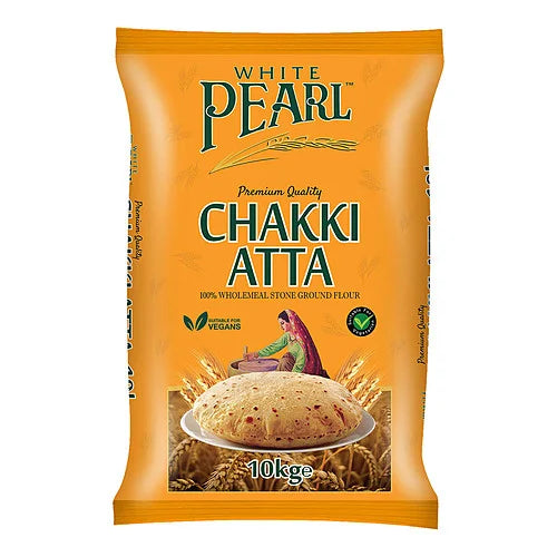 White Pearl Chakki Atta 10kg, front of pack