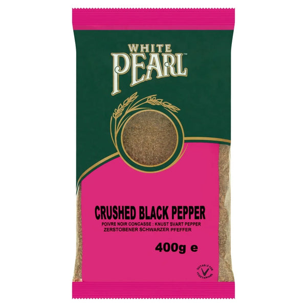 White Pearl Crushed Black Pepper 400g, front of pack