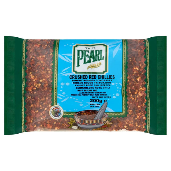 White Pearl Crushed Red Chillies 200g, front of pack