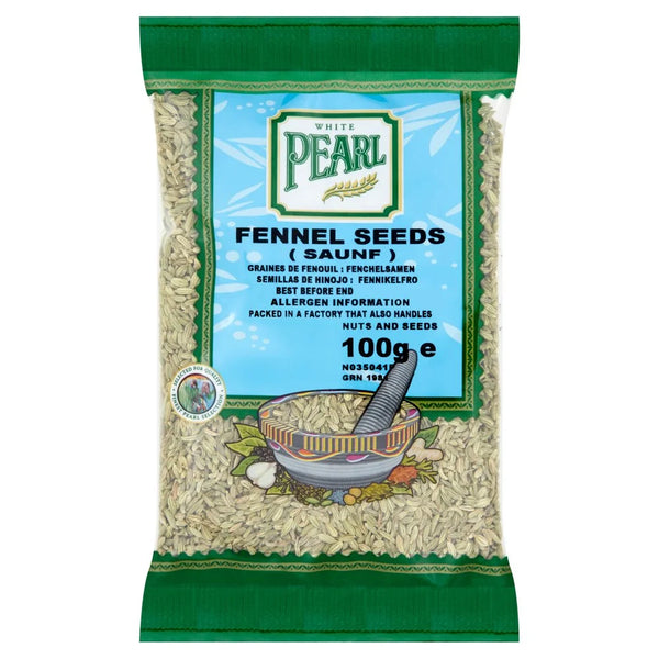 White Pearl Fennel Seeds 100g, front of pack