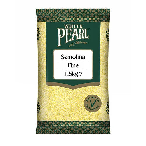 White Pearl fine semolina 1.5kg, front of pack