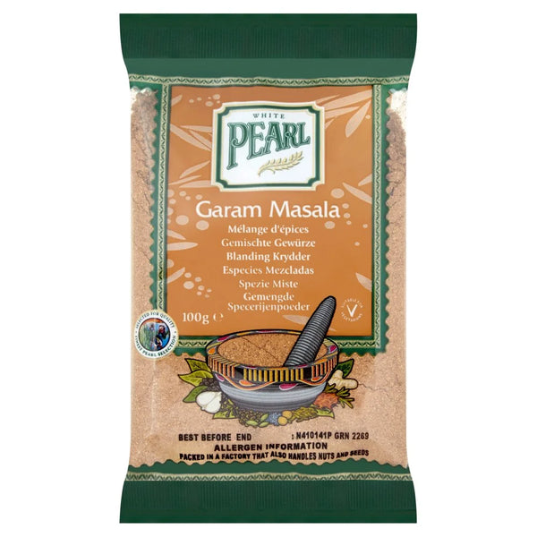 White Pearl Garam Masala 100g, front of pack