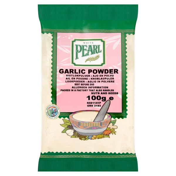 White Pearl Garlic Powder 100g, front of pack