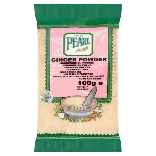 White Pearl Ginger Powder 100g, front of pack