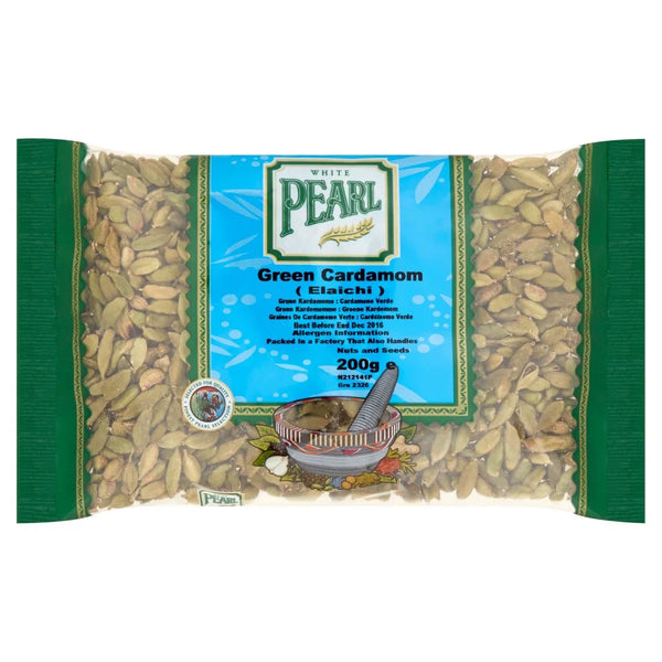 White Pearl green cardamom 200g, front of pack