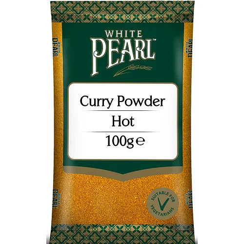 White Pearl Hot Curry Powder 100g, front of pack