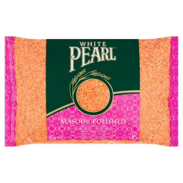 White Pearl Masoor Polished Lentils 2kg, front of pack