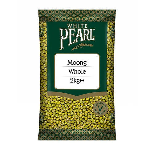 White Pearl Moong Whole 2kg, front of pack