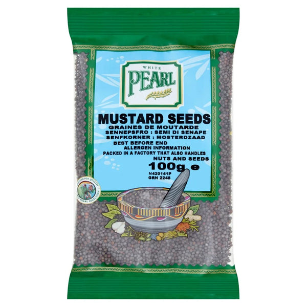 White Pearl Mustard Seeds 100g, front of pack