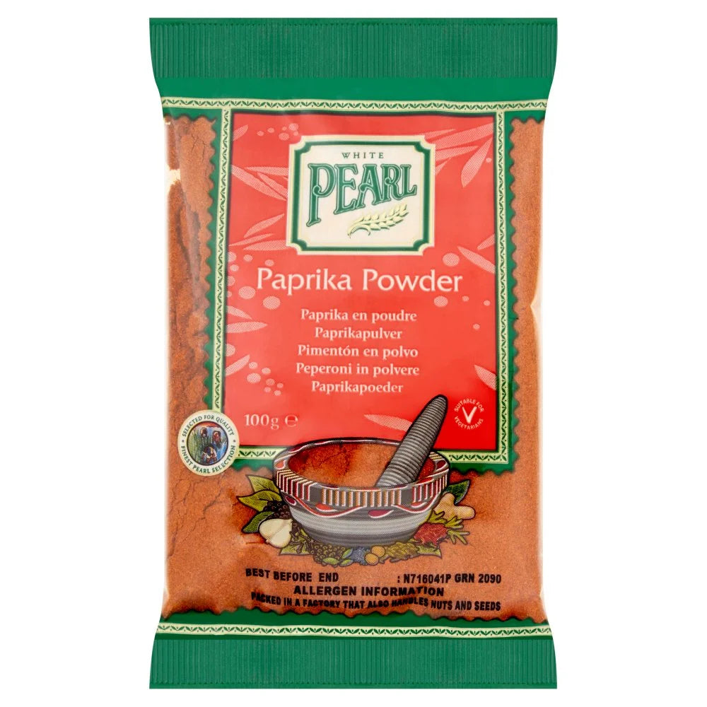 White Pearl Paprika Powder 100g, front of pack