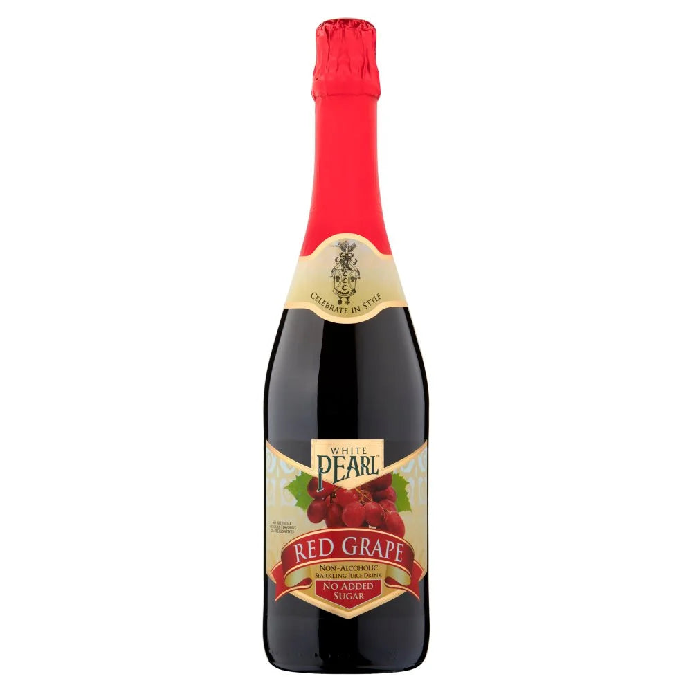 White Pearl Red Grape Non-Alcoholic Sparkling Juice Drink 750ml, front of pack