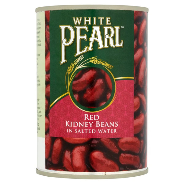 White Pearl Red Kidney Beans in Salted Water 400g, front of pack