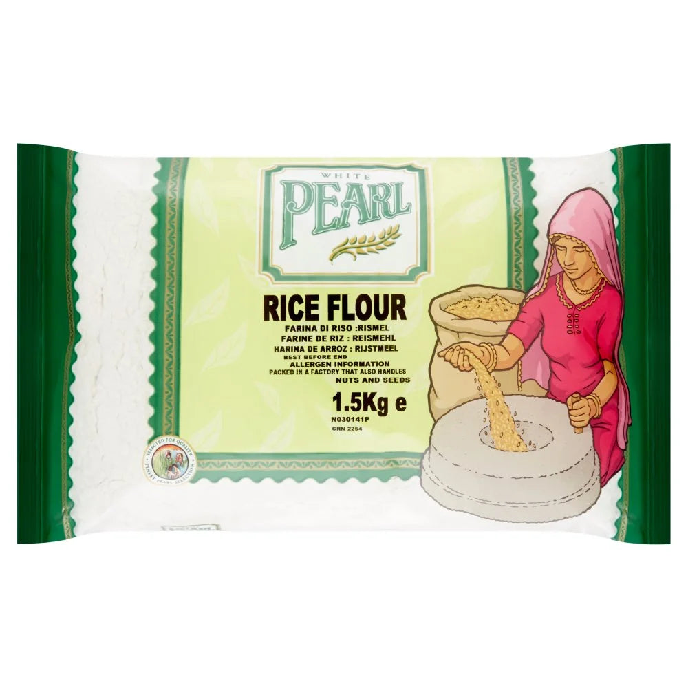 White Pearl rice flour 1.5kg, front of pack