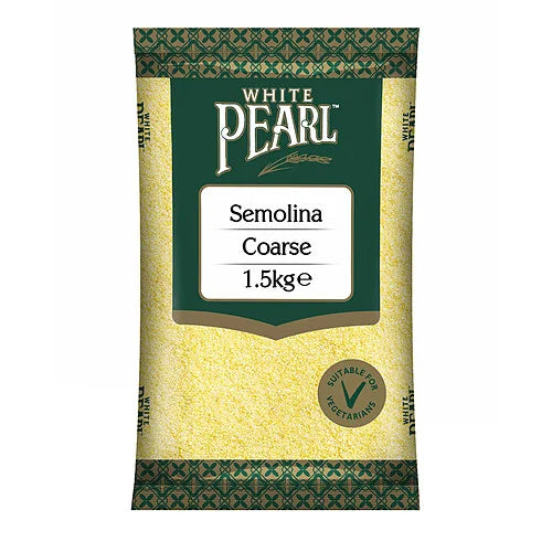 White Pearl Semolina Coarse 1.5kg, front of pack