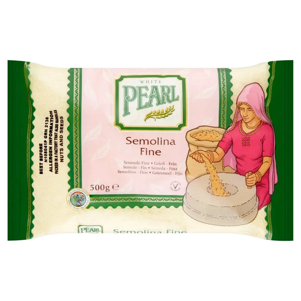 White Pearl Semolina Fine 500g, front of pack