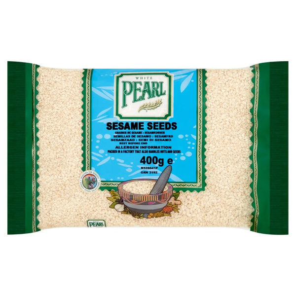White Pearl Sesame Seeds 400g, front of pack