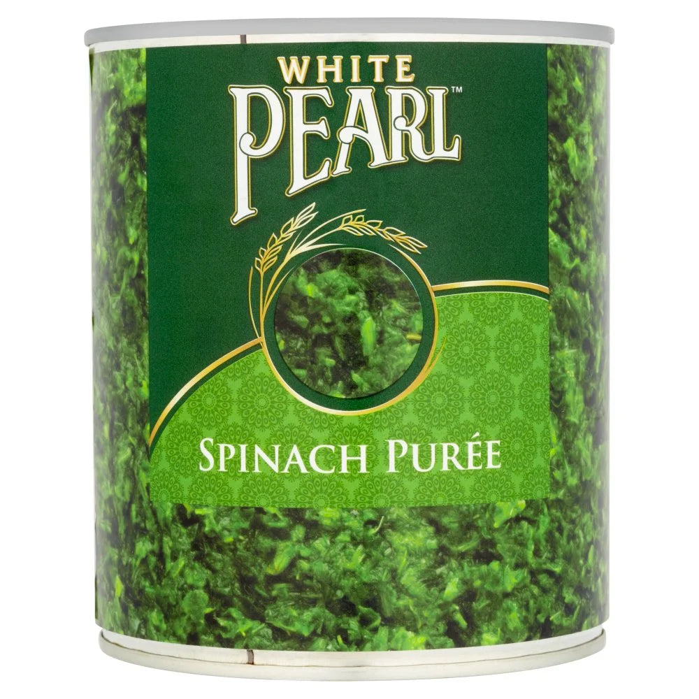 White Pearl Spinach Puree 795g, front of pack
